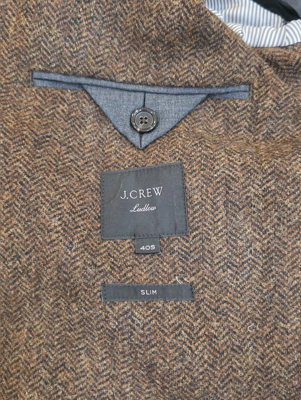 J Crew Blazer Men 40S Ludlow Moon English Jacket Slim Fit  Sport Coat *205 B4